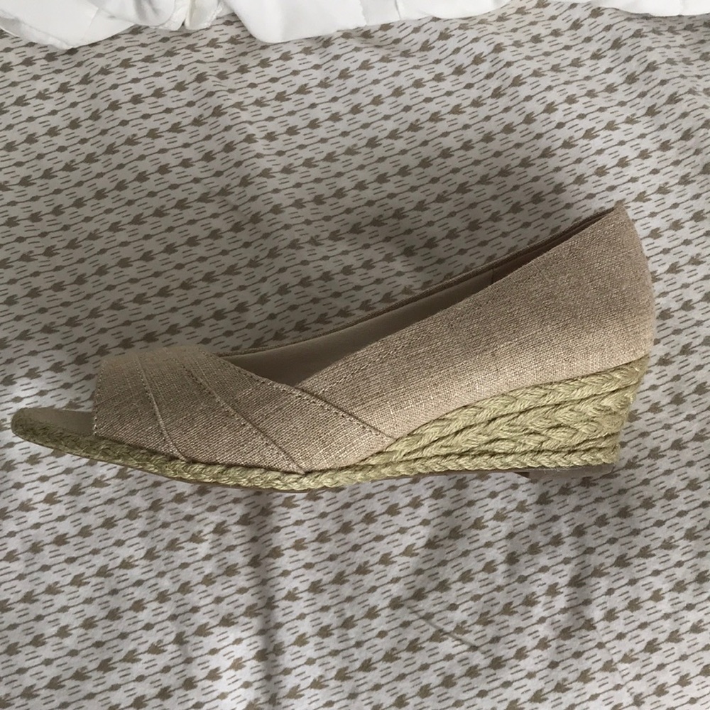 1 inch espadrilles wedge peep toe sandal